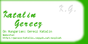 katalin gerecz business card